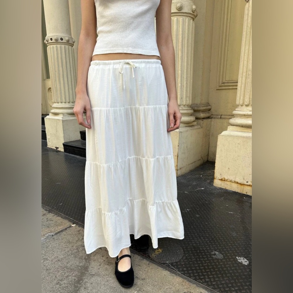 Brandy Melville White Maxi Skirt
